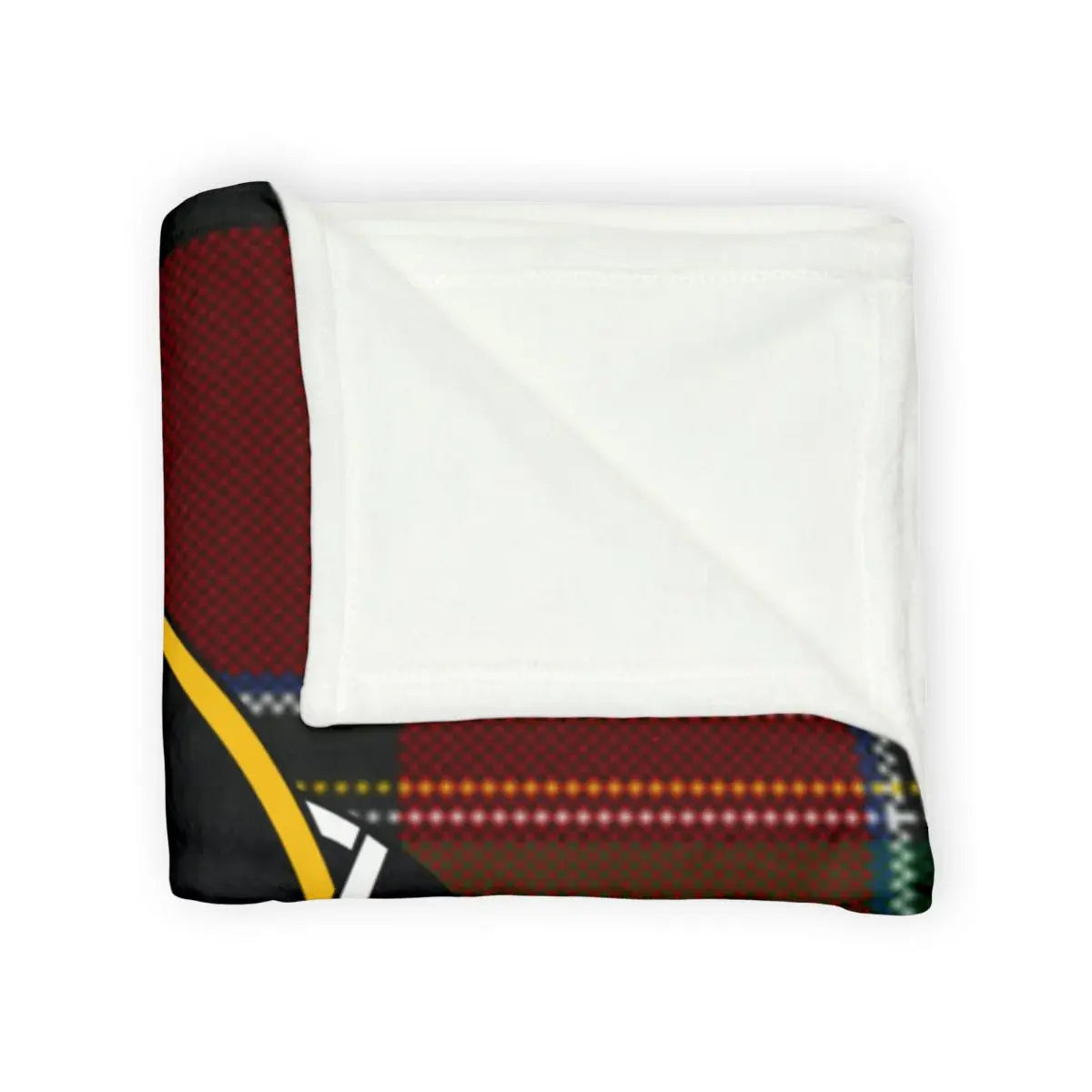 Colorful Red and Black Patterned Blanket