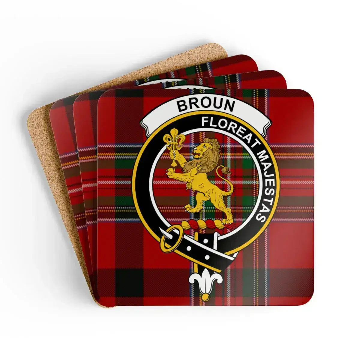 Broun Floreat Majestas Tartan Coaster Set product type