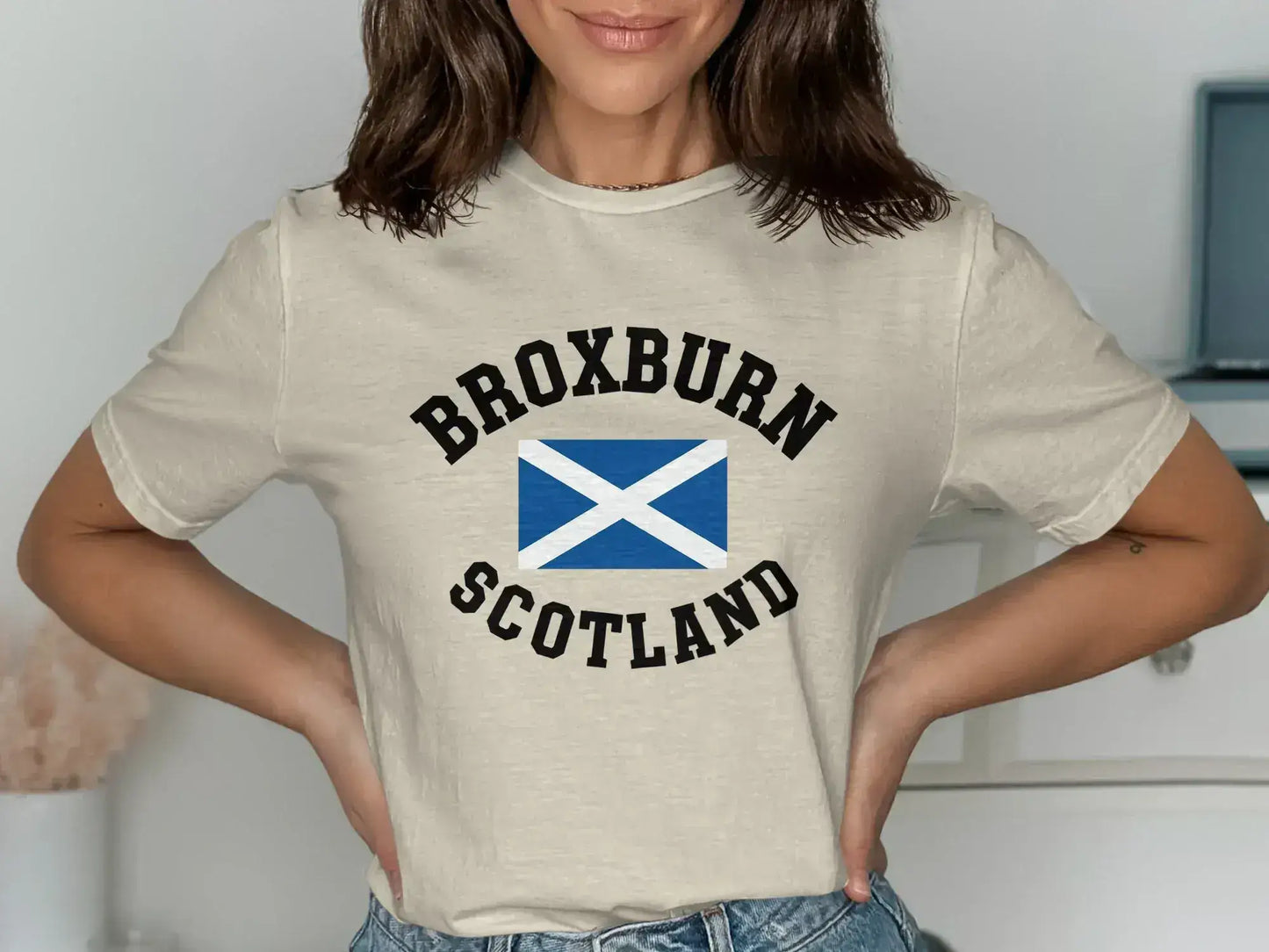 Broxburn Scotland Flag Tee Casual Scottish Pride product type