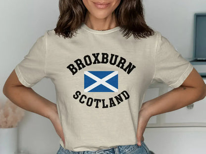 Broxburn Scotland Flag Tee Casual Scottish Pride product type