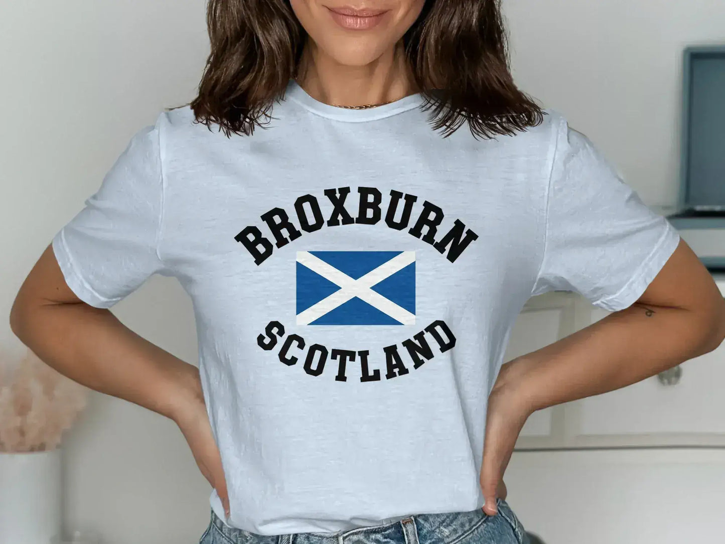 Broxburn Scotland Flag Graphic Tee Shirt product type