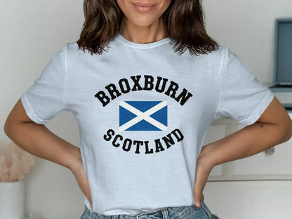 Broxburn Scotland Flag Graphic Tee Shirt product type