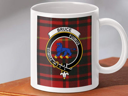 Bruce Clan Crest Tartan Design Ceramic Mug product