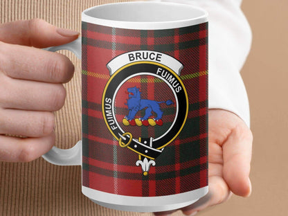 Bruce Clan Tartan Crest Personalized Mug product