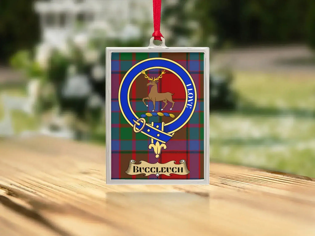 Buccleuch Scottish heritage framed ornament shown from an alternate product view