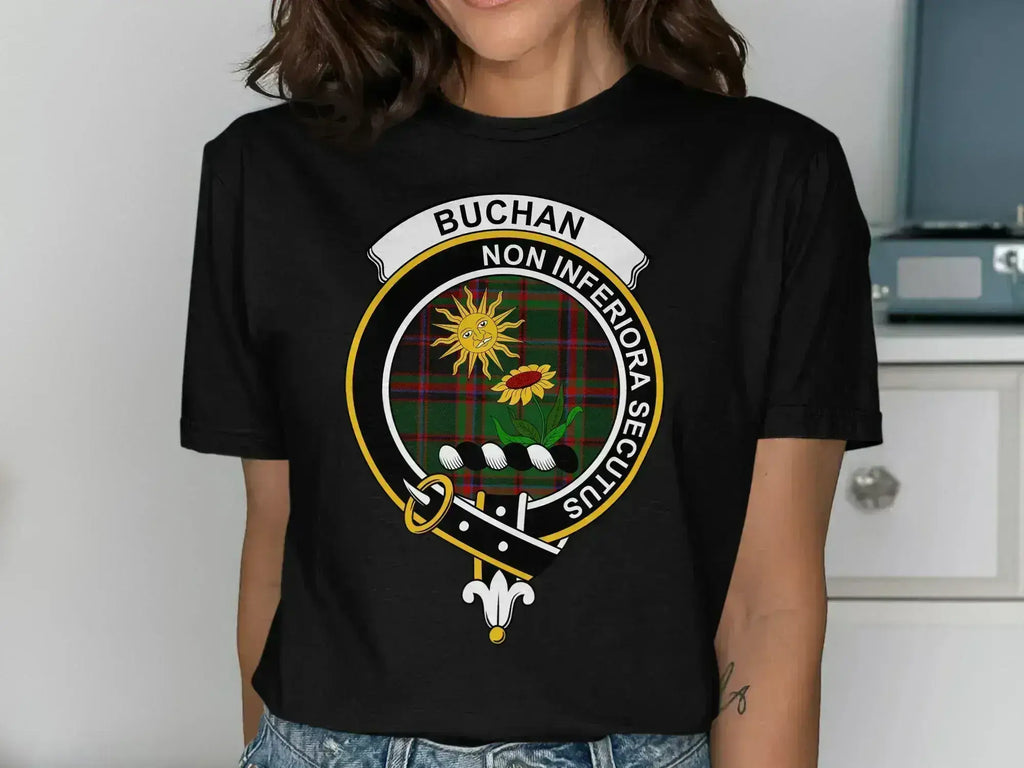 Buchan Non Inferiora Secundis Crest Black T-Shirt product