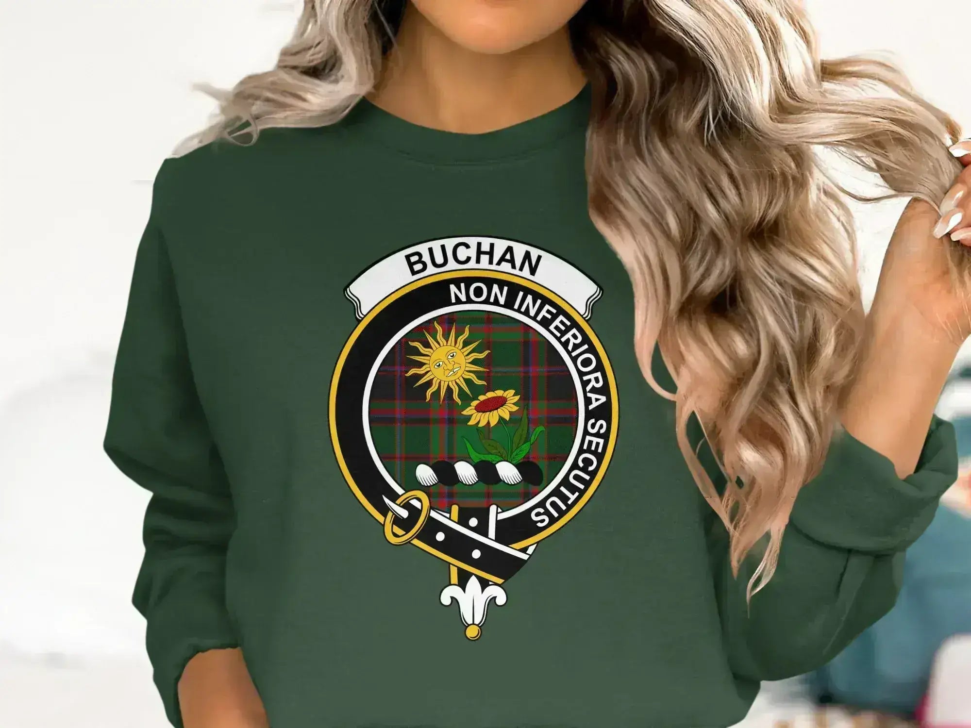 Buchan Non Inferiora Secutus Plaid Crest Sweatshirt product
