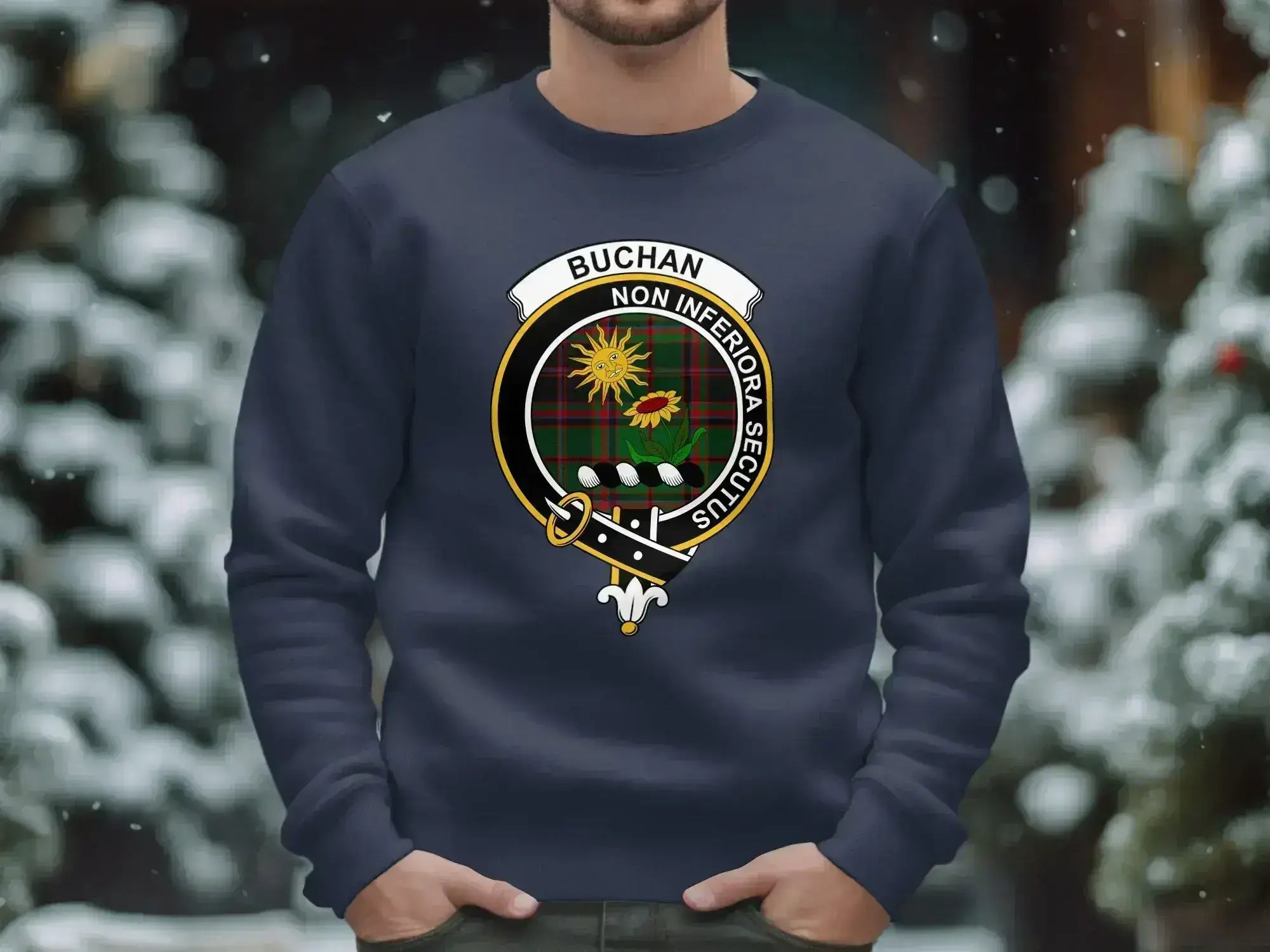 Buchan Non Inferiora Secutus Dark Blue Sweatshirt product type