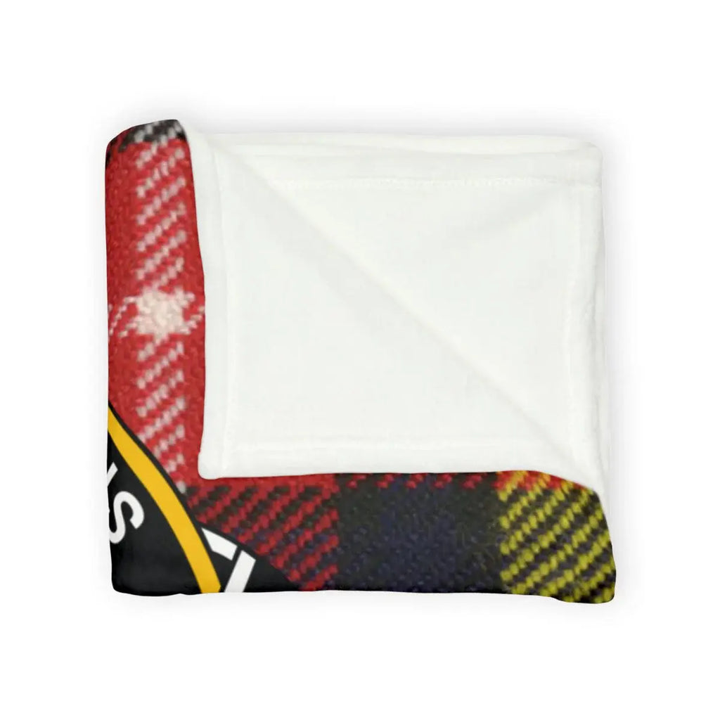 Cozy Red and Yellow Plaid Patterned Blanket Product