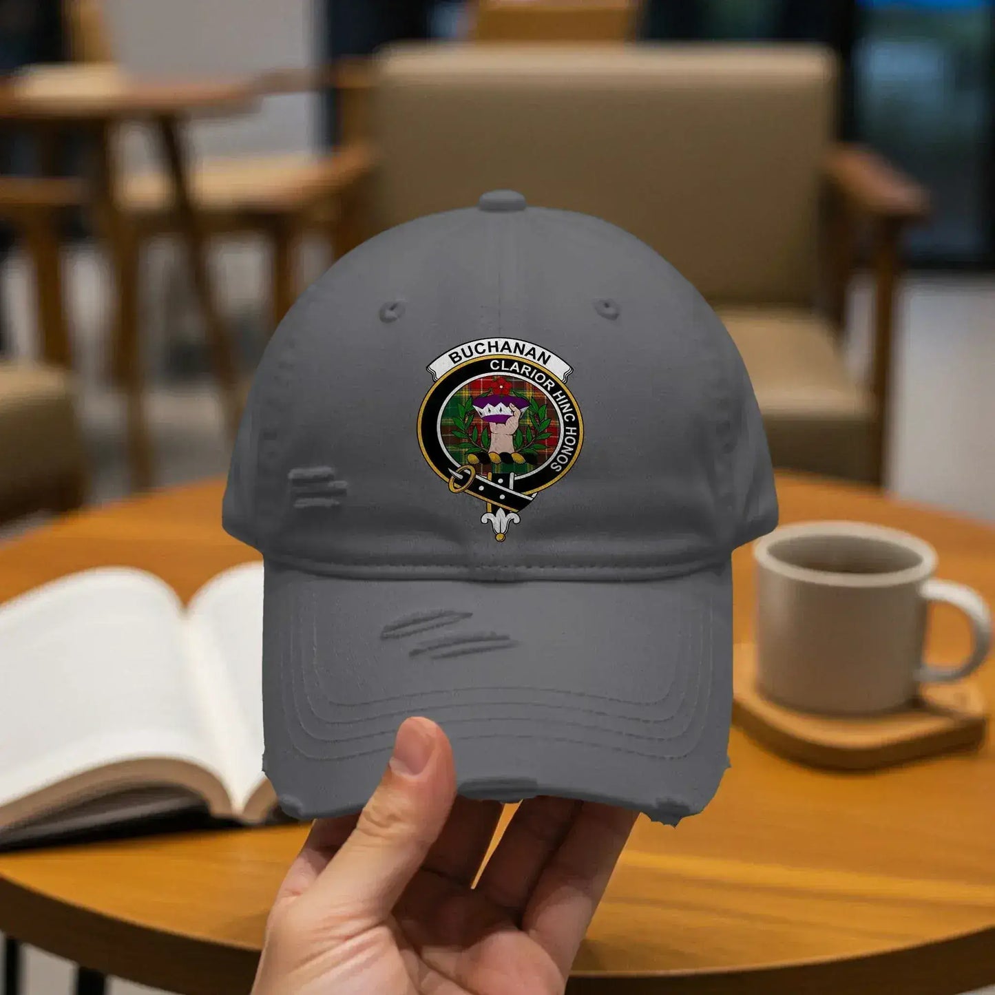 Buchanan Clan Embroidered Custom Grey Cap product type