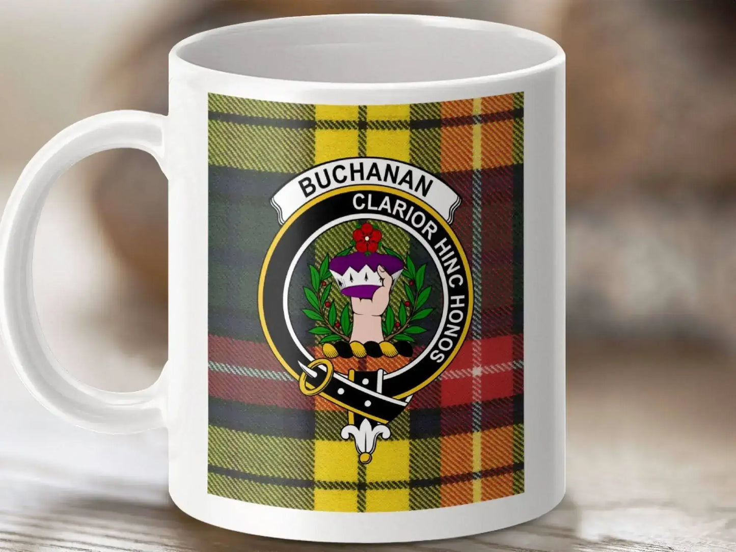 Buchanan Clan Tartan Crest Ceramic Mug product