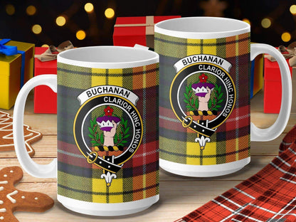 Clan Buchanan Crest Tartan Mug Gift Holiday Product