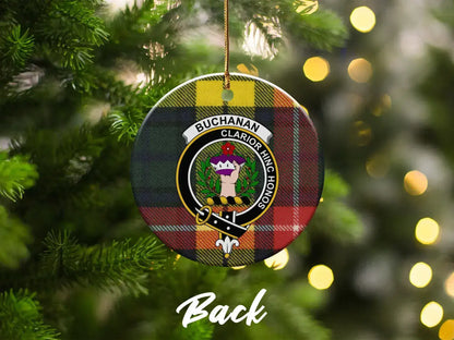 Buchanan Clan Tartan Crest Plaid Ornament product