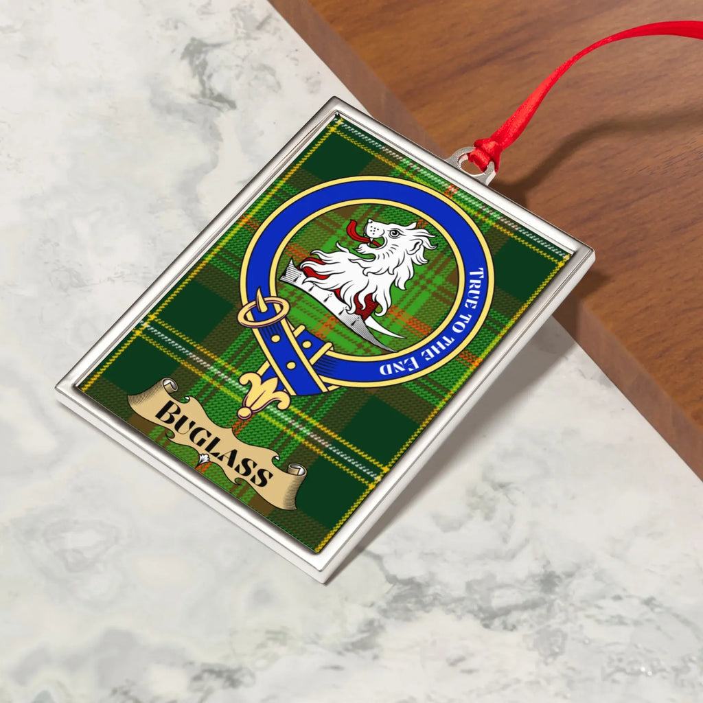 Clan MacLennan Tartan Crest Rectangle Ornament product