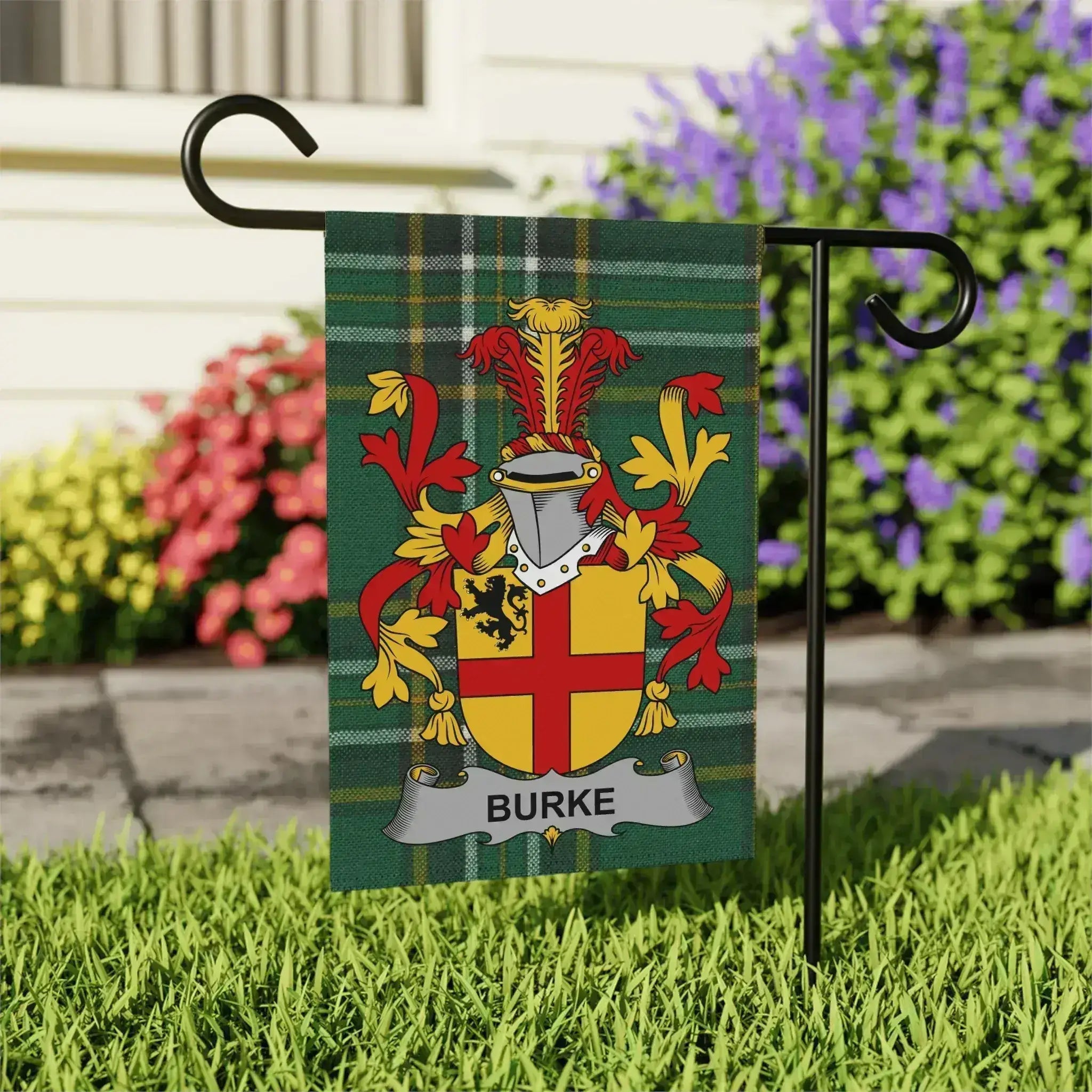 Custom Burke Family Crest Garden Flag product