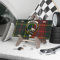 Clan Burnett virescit vulnere virtus tartan crest license plate — 100% aluminium, 12x6 inch