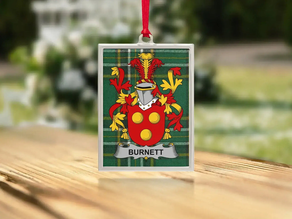 Personalized Burnett Coat of Arms Ornament product type