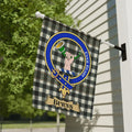 Burns clan crest tartan garden flag for outdoor display