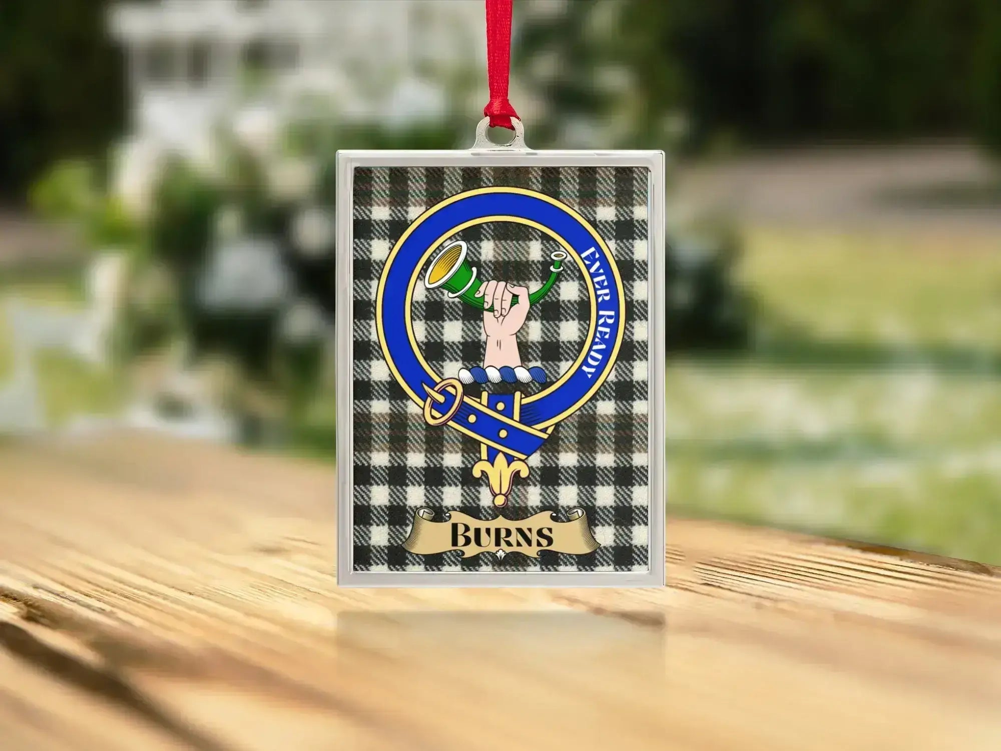 Burns Crest Tartan Plaid Custom Ornament product