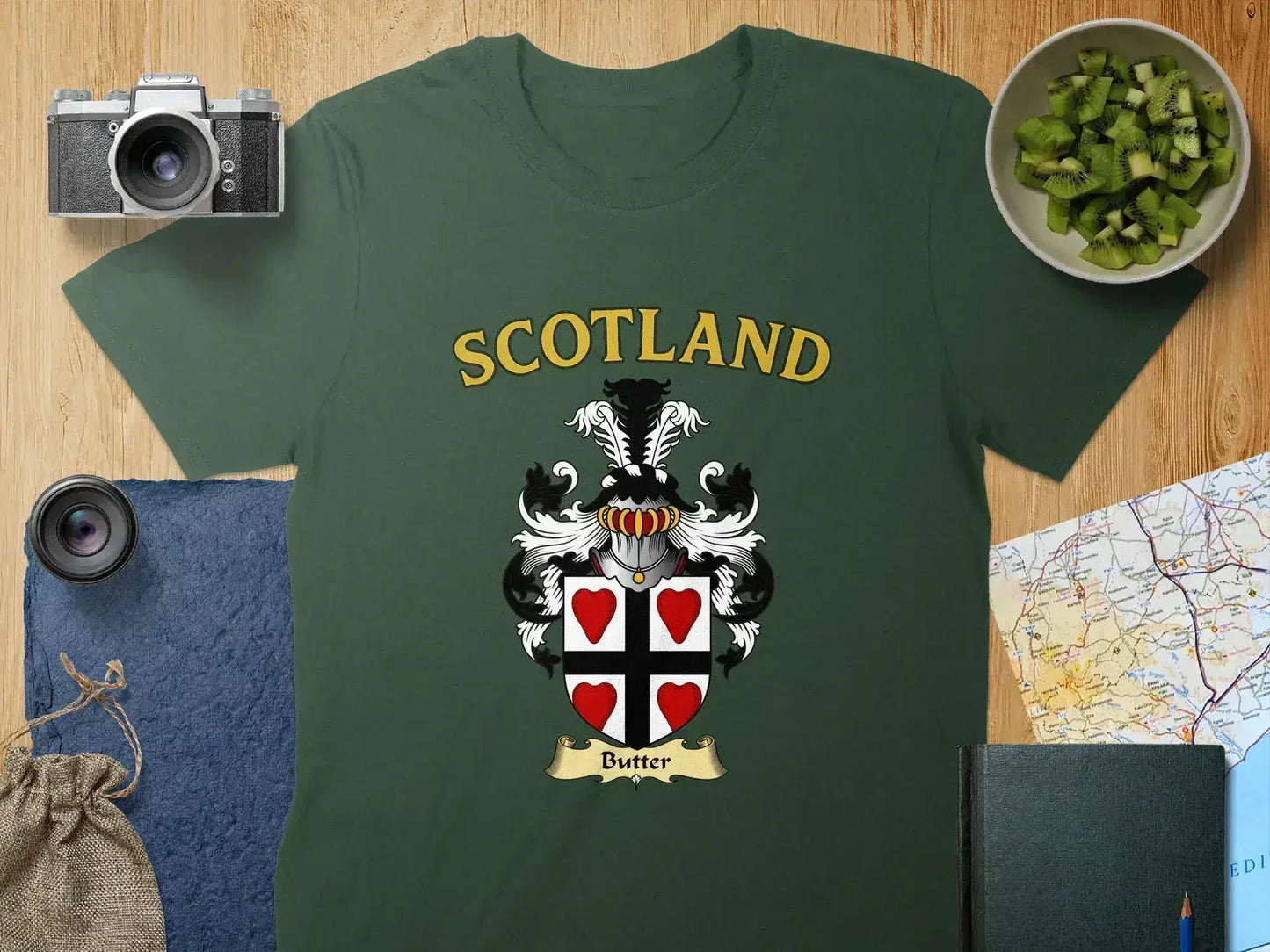 Scotland Family Crest with Hearts Design T-shirt product