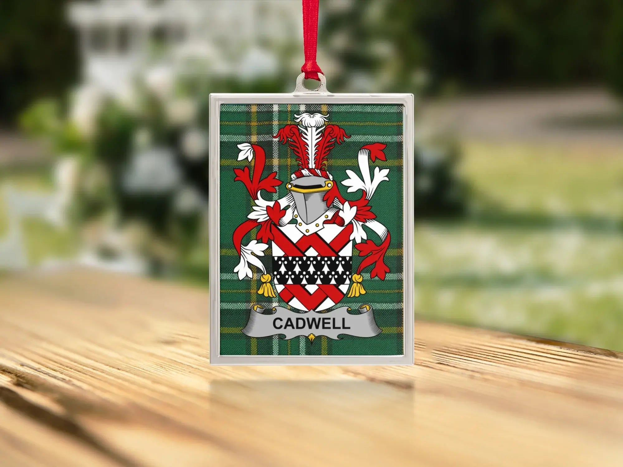 Cadwell Family Crest Plaid Pattern Personalized Product