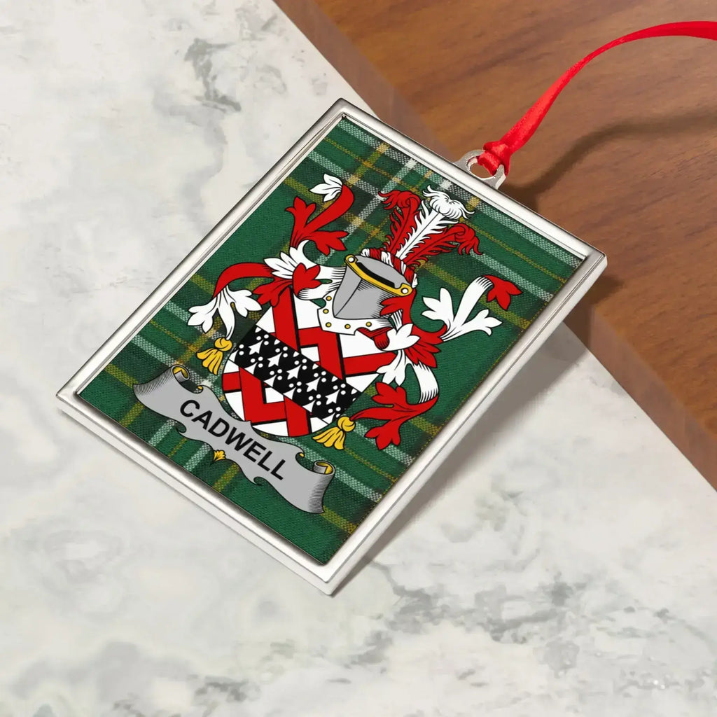 Cadwell Family Crest Plaid Rectangle Ornament product