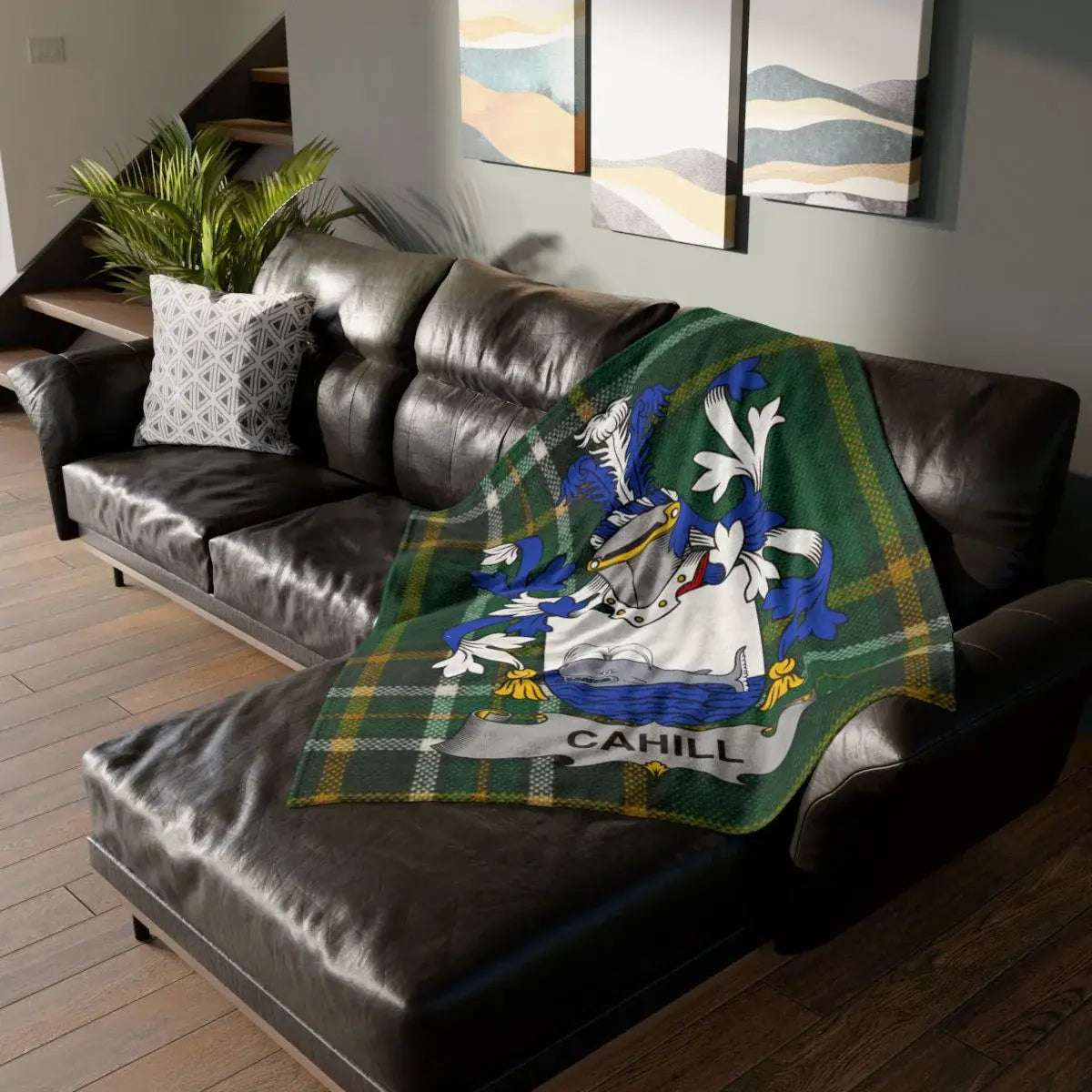 Cozy Personalized Home Décor Blanket with Family Crest