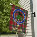 Cairnie clan crest tartan garden flag for outdoor display