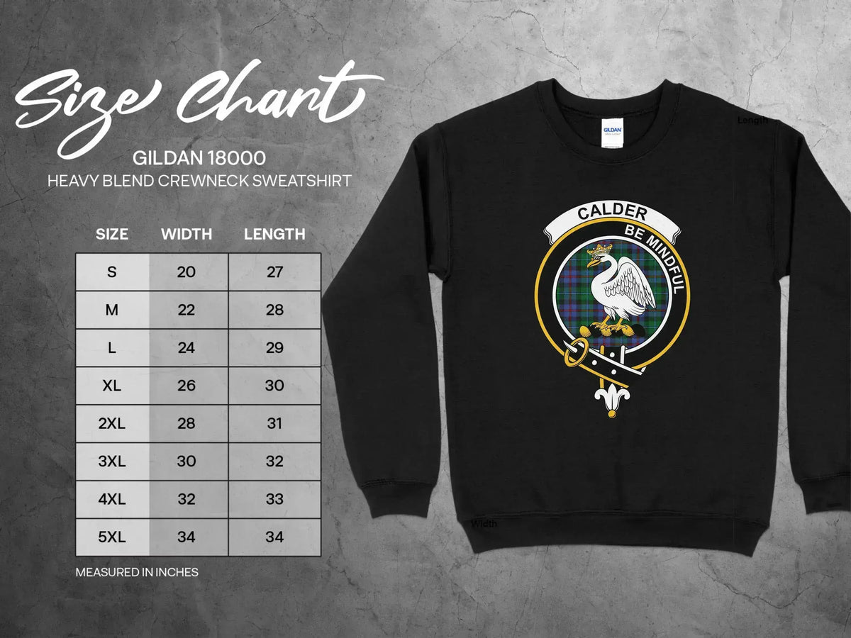 Calder clan crest sweatshirt lifestyle view