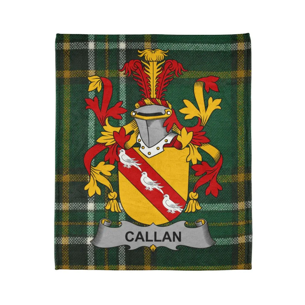 Family Crest Callan Tartan Blanket with Bold Colors