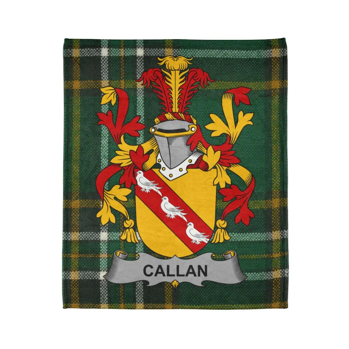 Family Crest Callan Tartan Blanket with Bold Colors