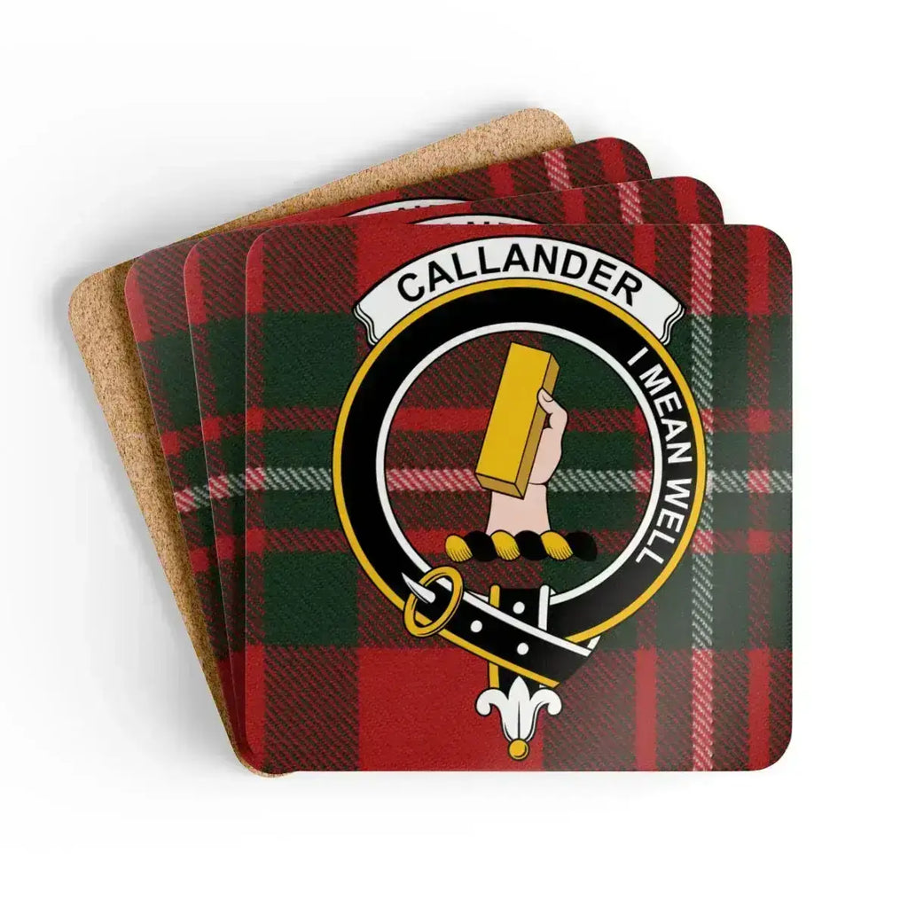 Callander Mean Well Crest Plaid Coaster Set product type