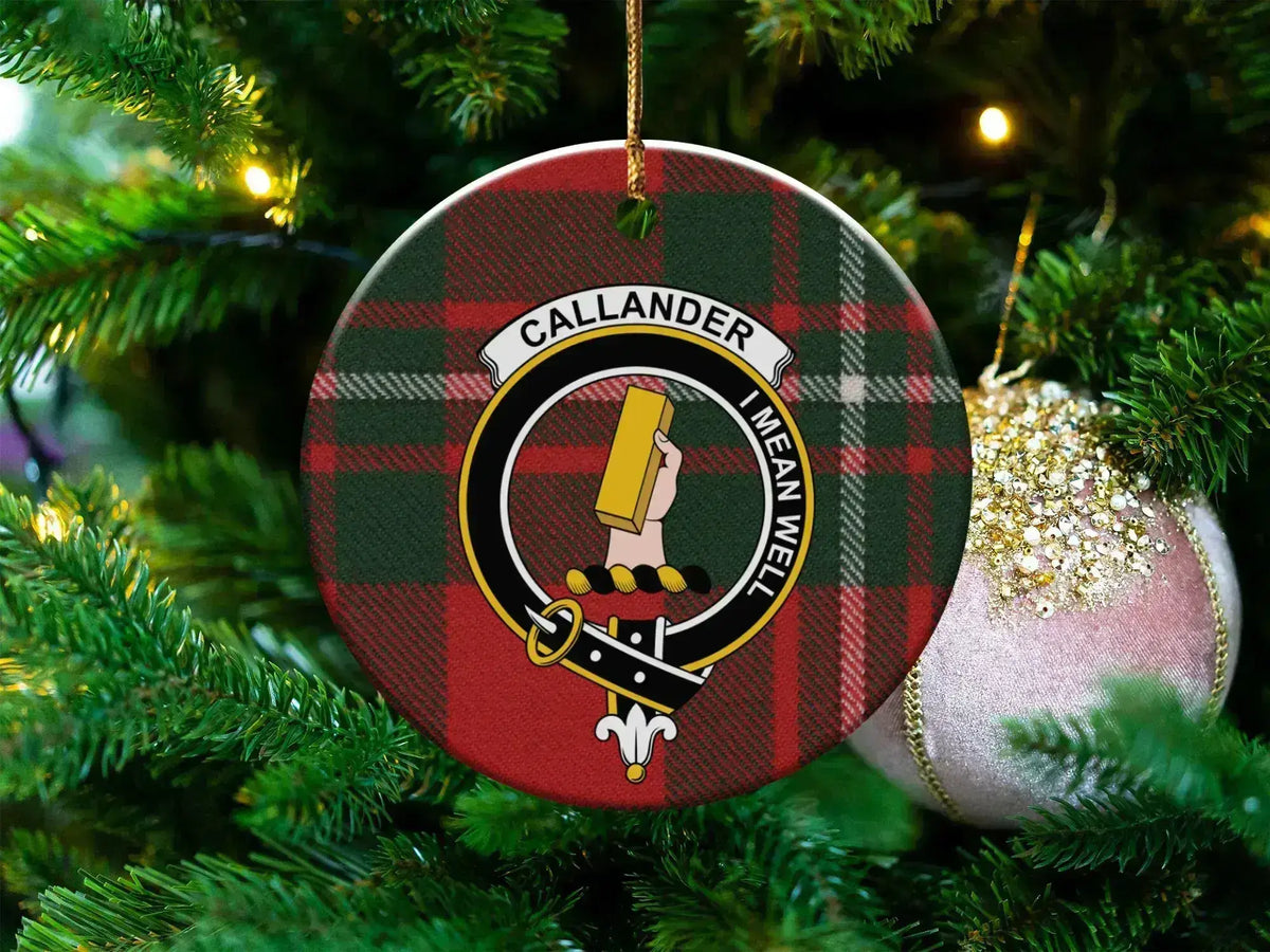 Callander I Mean Well Plaid Christmas Ornament