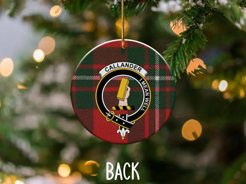 Callander I Mean Well Ornament Plaid Design