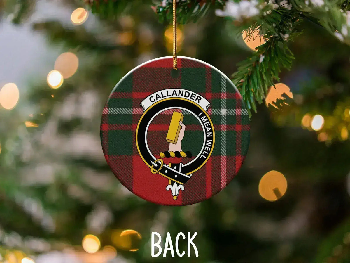 Callander I Mean Well Ornament Plaid Design