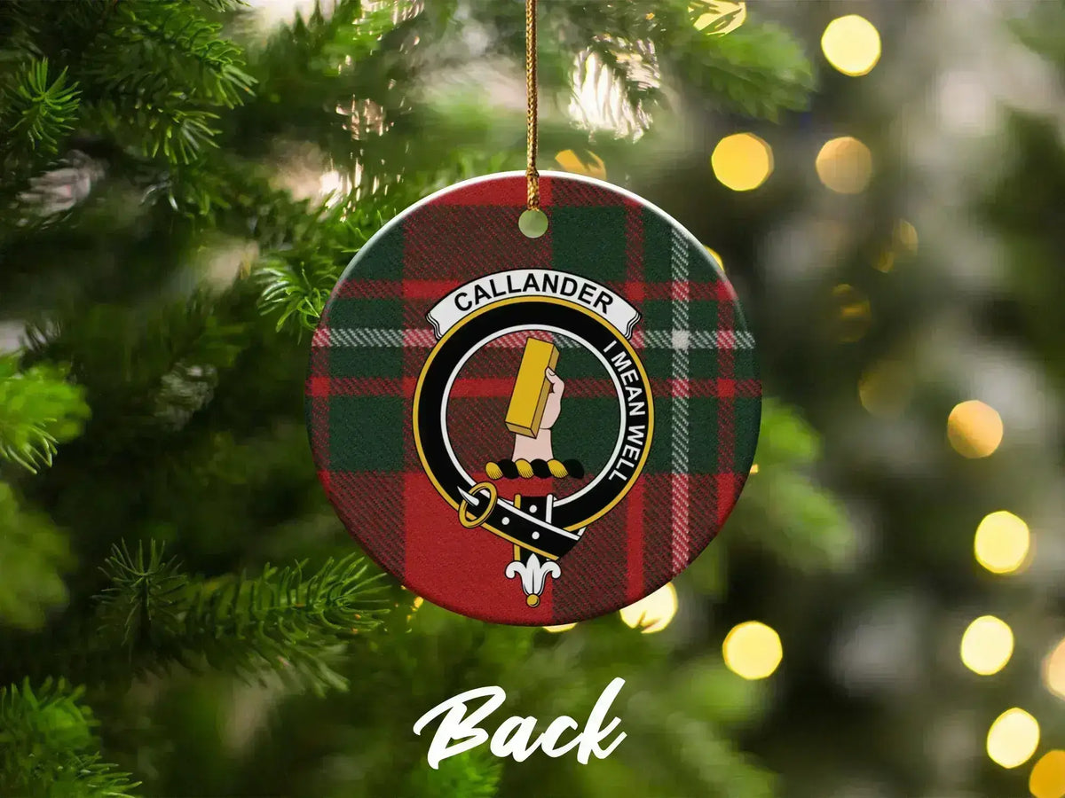 Callander I Mean Well Plaid Pattern Ornament