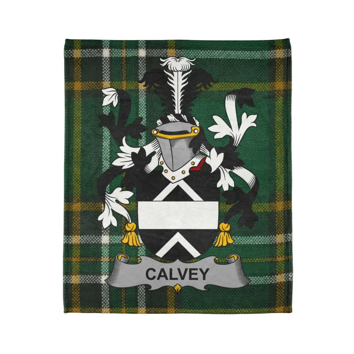 Calvey Family Crest Scottish Clan Tartan Blanket