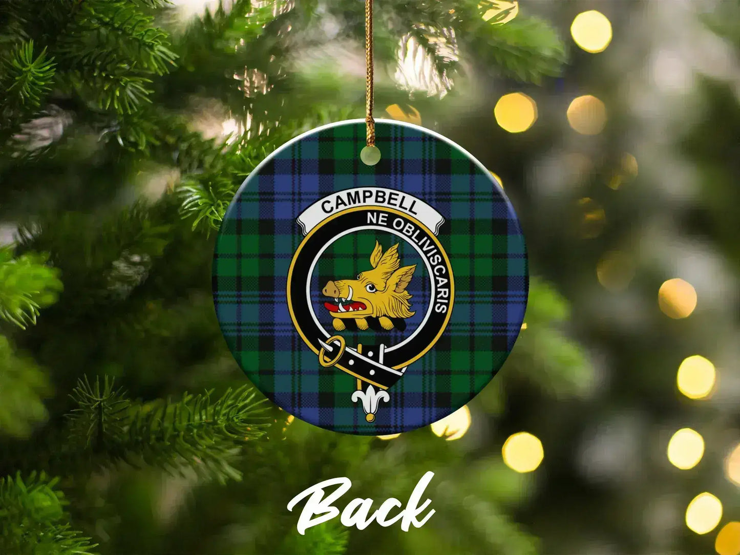 Campbell Ne Obliviscaris Plaid Pattern Ornament product