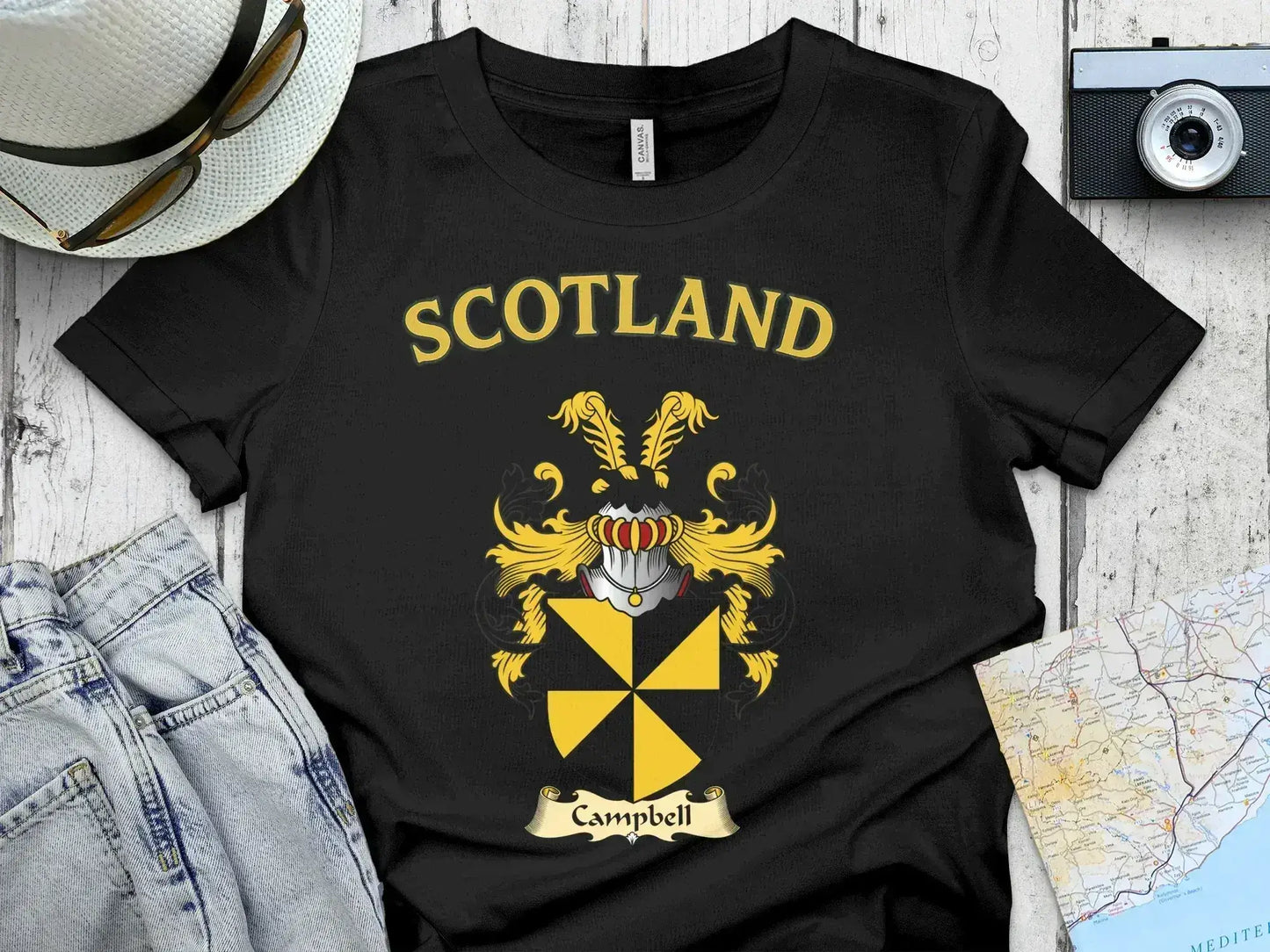 Scotland Campbell Family Crest Emblem Graphic T-Shirt product type