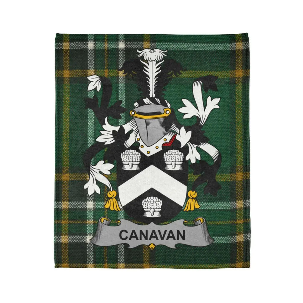 Canavan Family Crest Tartan Blanket Clan Design