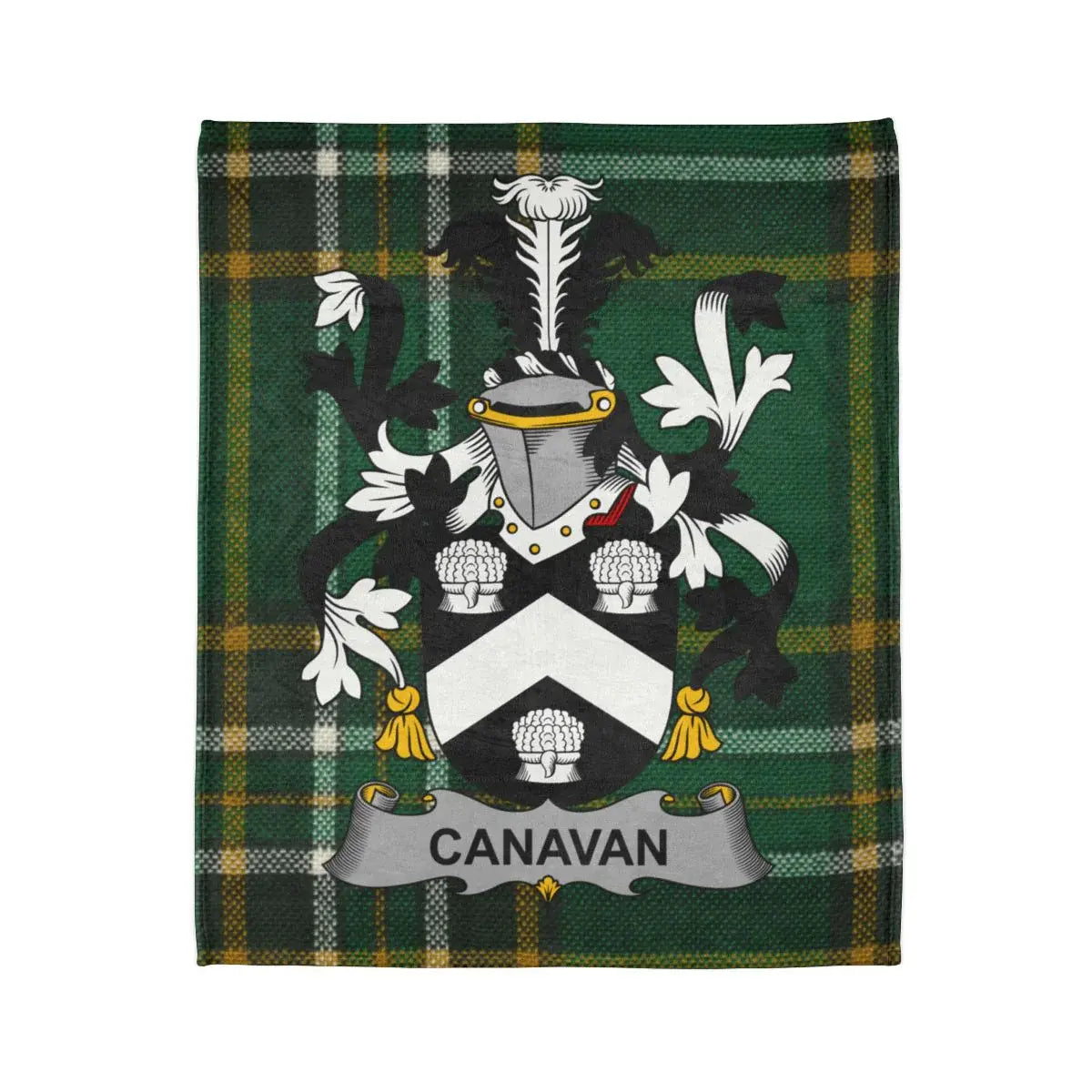 Canavan Family Crest Tartan Blanket Clan Design