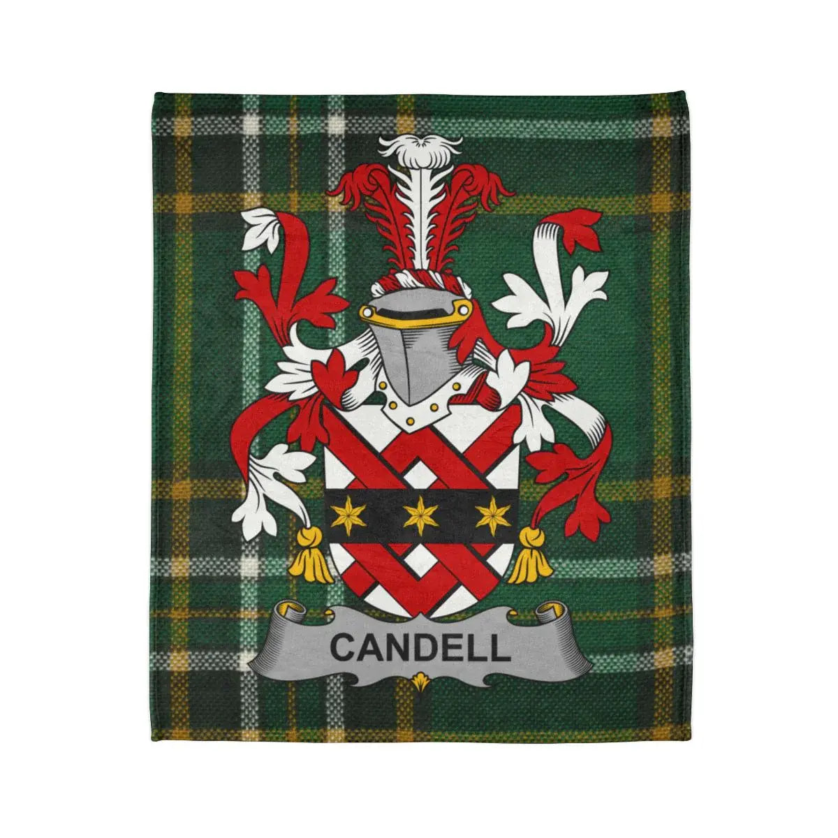 Candell Family Crest Plaid Design Blanket
