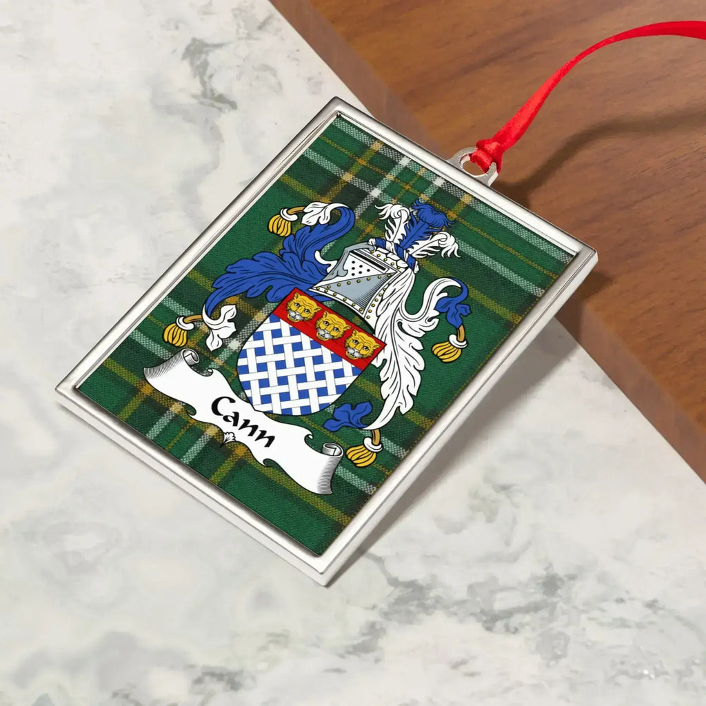 Cann Family Crest Plaid Pattern Ornament product