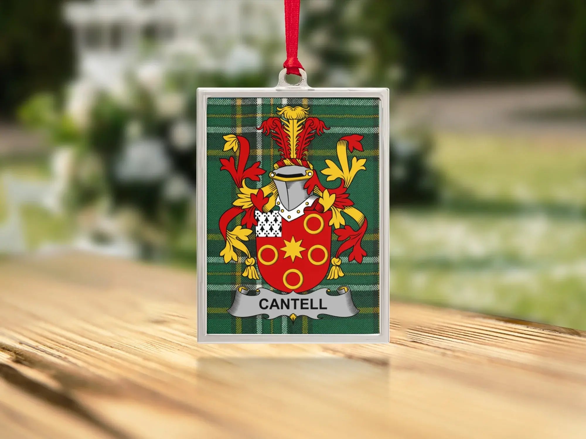 Custom Family Crest Ornament Display Keepsake product