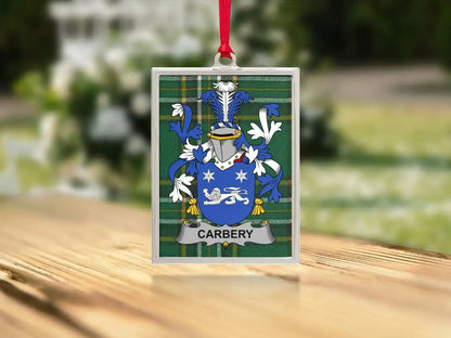 Carbery Family Crest Glass Ornament product