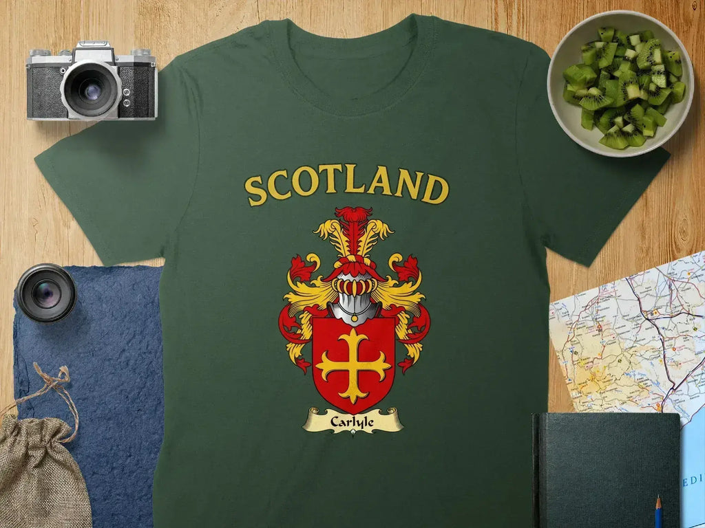 Carlyle Scottish clan crest T-shirt product view