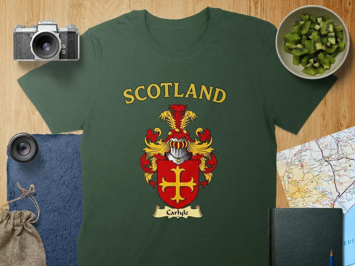 Carlyle Scottish clan crest T-shirt product view