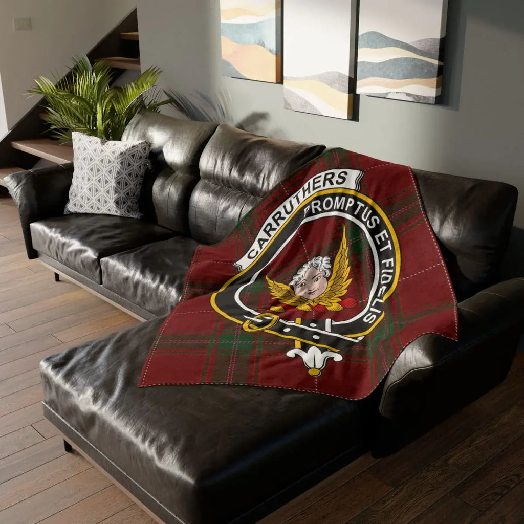Promptus Et Fidelis Carruthers Family Crest Blanket