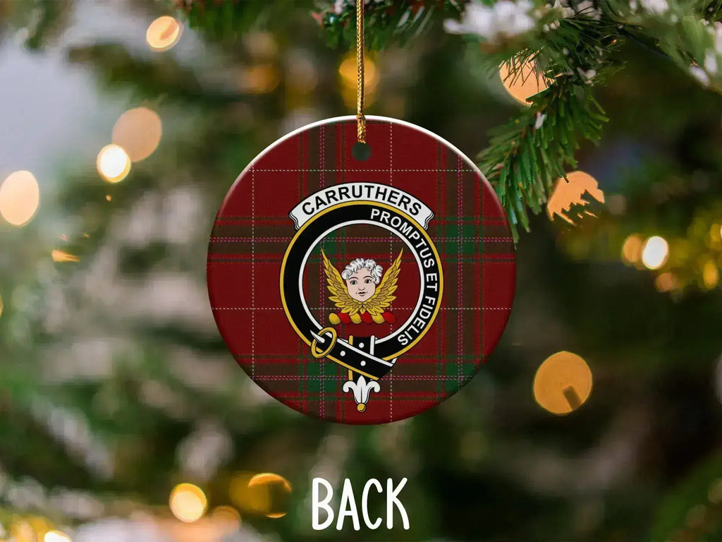 Carruthers Clan Tartan Ornament Christmas Decor