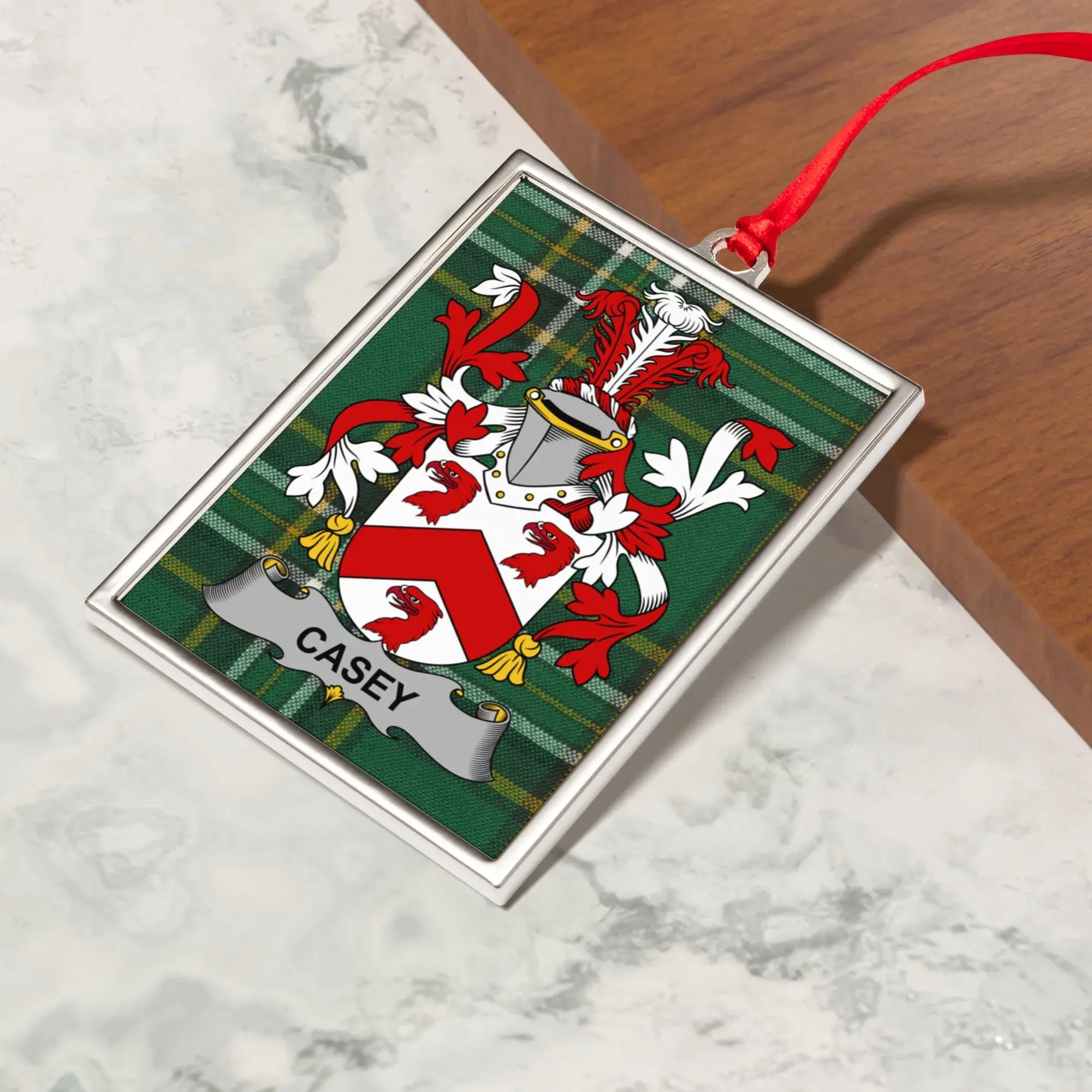 Custom Family Crest Ornament with Personalized Name product type